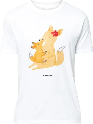 Produktbild von Mr. & Mrs. Panda Größe M T-Shirt Fuchs Mama - Weiß - Geschenk, Mutter, Schoß, mit Spruch, Muttertag, Tshirt, Tochter, Herren, Shirt