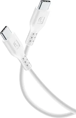 Produktbild von Cellularline Power Cable 200cm - USB-C to USB-C USB-C-auf-USB-C-Kabel zum Laden und für die Datenübertragung, 2 m, USB C, USB C, Weiß