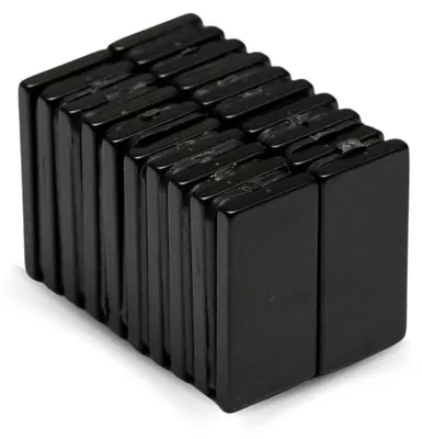 20 Neodym-Magnete, schwarz, 20x10x2 mm, 1,95 kg Haftkraft