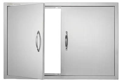 Obrázok produktu pre Prístupové dvierka na gril VEVOR, 915 x 610 x 46 mm, dvojité dvierka do vonkajšej kuchyne, dvierka z nehrdzavejúcej ocele na zapustenie, vertikálne nástenné dvierka s kľučkami, pre grilovací ostrovček, grilovaciu stanicu, vonkajšiu skrinku atď.