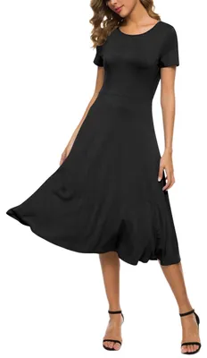 Imagen del producto de Vestido midi casual con mangas cortas