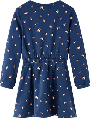 Produktbild von vidaXL Kinderkleid mit Langen Ärmeln Marineblau 140