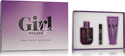 Produktbild von Rochas Girl Life EDP 75ml +  EDP MINI 7.5ml +  Kö rperbalsam 100ml ( Frau)