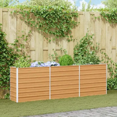 Produktbild von Maison Exclusive - Hochbeet Hellbraun 240 x 40 x 77 cm Verzinkter Stahl