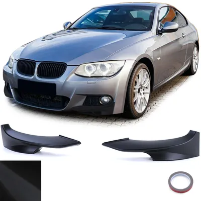 Immagine prodotto di Spoiler laterali neri opachi per BMW Serie 3 (E92 E93) dal 2010 al 2013, compatibili con il pacchetto M