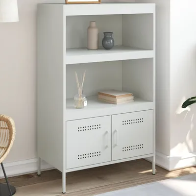 Immagine prodotto di vidaXL Credenza bianca 68x39x113 cm Acciaio