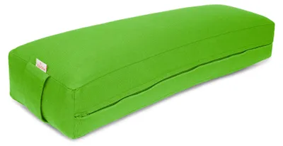 Produktbild von yogabox Pranayama Kissen BASIC - apfelgrün 70 x 20 x 10 cm Buchweizenschalen