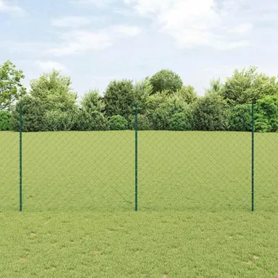 Obrázek produktu pro vidaXL Drátěný plot s 22 U-sloupky zelený 1,4x25 m ocelový