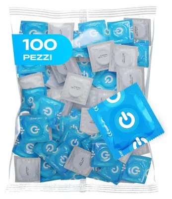Immagine prodotto di ON) Preservativi Clinic - Senza lubrificante | 52 mm di larghezza | Confezione da 100 Pezzi | premium asciutti | Spessore parete sottile 0,07 mm