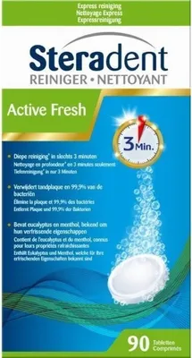 Produktbild von STERADENT Active Fresh Cleaner - 90 Stück