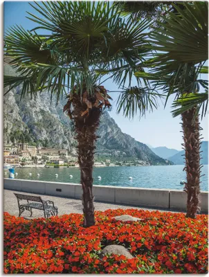 Produktbild von ARTland Leinwandbild Gardasee Limone sul Größe: 45x60 cm