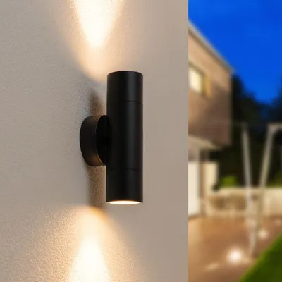 Image de HOFTRONIC - Applique murale LED 8W 690lm GU10 2700K IP65 Dimmable Noir