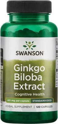 Productafbeelding van Swanson Ginkgo Biloba Extract 60 mg 120 capsules 6882