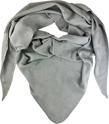 Produktbild von XL Strick Dreieckstuch - Schal  200 x 80 cm | Silbergrau