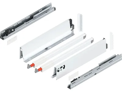 Produktbild von Blum Tandembox antaro D-Reling Schubladenschienen-Set | 1 Paar, 30kg 400mm | Vollauszug Blumotion, seidenweiß
