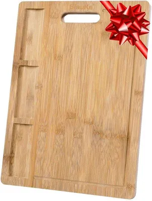 Produktbild von Holzschneidebrett mit Saftaufnahme 43x32cm für Küche