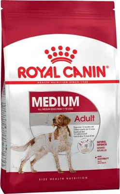 Zdjęcie produktu dla Royal Canin Medium Adult, Dorosły, Średnie (11 - 25 kg), 15 kg