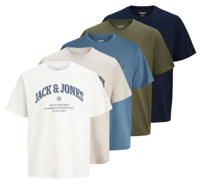 Produktbild von 5er Pack JACK & JONES Herren T-Shirts Denver Graphic Tee