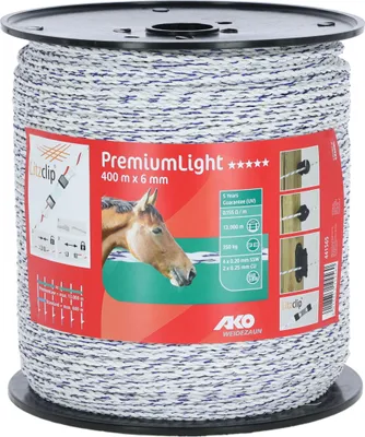 Image de Kerbl corde électrique,6mm,400m,blanc/bleu 4x0,20mm SSW, 2x0,25mm CU 441565