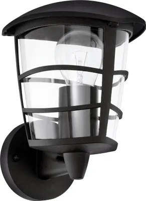 Zdjęcie produktu dla EGLO ALORIA, Oświetlenie zewnętrzne ścienne, Czarny, Aluminium, Plastik, IP44, Wejście, Garaż, Ogród, Patio, E27