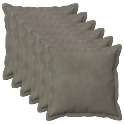 Produktbild von vidaXL Kissen mit Kissen HOUTEN 6 Stk. Hellgrau Samt