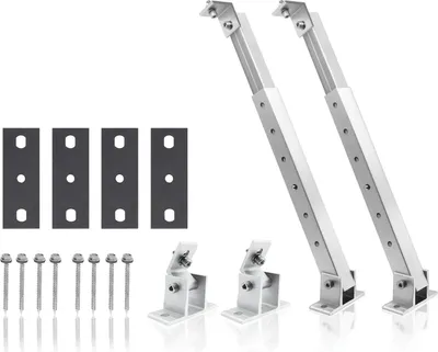 Immagine prodotto di Staffa per moduli solari, design in alluminio regolabile, struttura di supporto stabile, 1 set