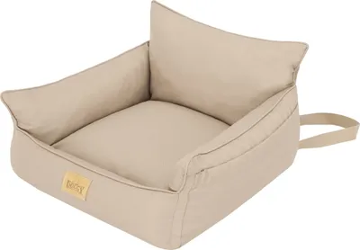 Produktbild von Autosedačka pre psa, box pre psa, pelech pre psa, prepravné boxy, zadné sedadlo, deka pre psa, kôš pre psa, pelech pre mačku, pre malé psy, béžová, (57x55x30 cm)