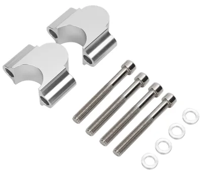 Zdjęcie produktu dla 28 mm aluminiowy zacisk do montażu podwyższenia kierownicy 28 mm adapter wysokości do motocykla ATV Argent
