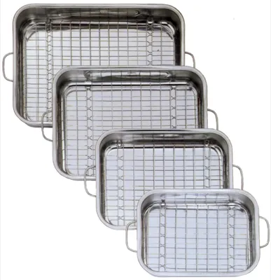 Obrázok produktu pre GSW zapekacia misa s grilovacou vložkou 40x28cm 7,2L nerezový pekáč - 809405