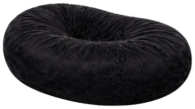Produktbild von XL Langer Pouf aus Fell 160 cm, schwarz