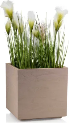 Produktbild von HowHomely 36L Blumentopf Betonique 39 cm Höhe, Pflanzkübel, Beige Übertopf für garten balkon