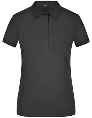 Produktbild von James+Nicholson JN709 | Damen Elastic Polo Piqué / Taillierter Schnitt - Farbe: Black - Größe: S