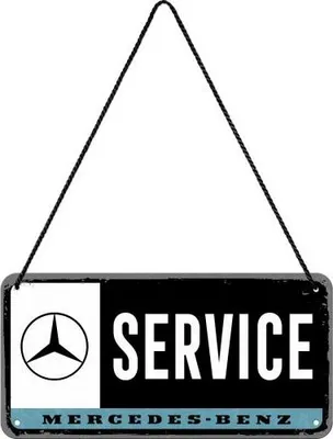Zdjęcie produktu dla Metalowy Plakat Zawieszka 10 X 20Cm Mercedes Serwis