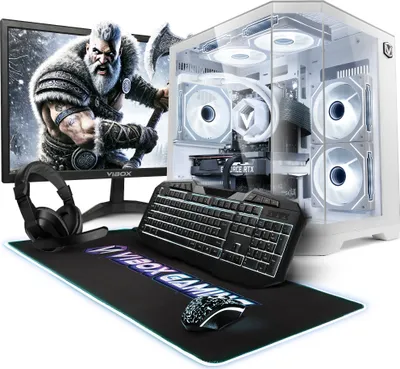 Produktbild von Vibox VIII-572 Gaming PC Set Komplett - Monitor 23 Zoll - i9 12900KF 5,2 GHz - RTX 5060 Ti 8 GB - 16 GB RAM - 1 TB SSD - Windows 11 - WiFi 6 + Bluetooth 5.4