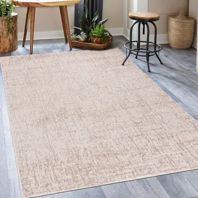 Zdjęcie produktu dla Dywan z Krótkim Włosiem Mazovia - Abstrakcyjny Beżowy, Kremowy - Dywan do Salonu, Sypialni - Ogrzewanie Podłogowe - 80 x 150 cm
