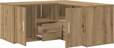 Obrázek produktu pro vidaXL Rohový regál Artisan dubový vzhled 160x40x45 cm materiál na bázi dřeva
