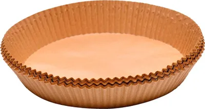 Produktbild von Runder Papp-Tablett für Heißluftfritteuse Foodies MP, ø20 x 4,5 cm, 50 Stück