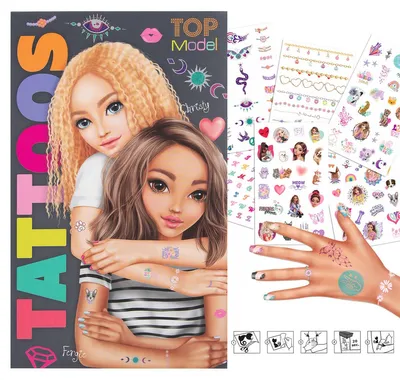 Produktbild von DEPESCHE TOPModel Tattoo-Block 6 Bogen