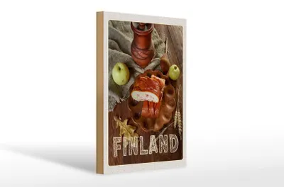 Produktbild von Holzschild Reise 20x30cm Finnland Weihnachten Delikatesse