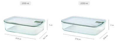 Obrázek produktu pro Mepal sada sklenic easyclip 3-dílná (2x1000 ml+2250ml) - severská šalvěj 282 x 202 x 148 106186094700