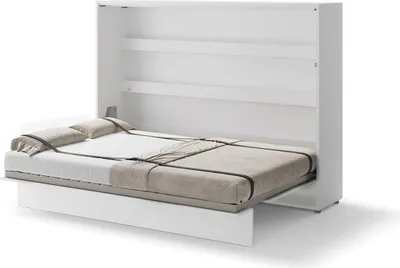 Produktbild von Schrankbett 140 x 200 Horizontal BC-04 Weiß Matt LENART BED CONCEPT Wandklappbett