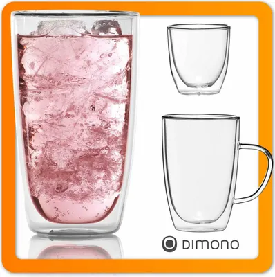 Obrázok produktu pre Dvojstenný pohár na pitie 450 ml - 4 kusy