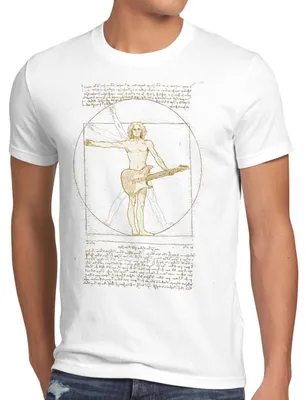 Produktbild von BaumwolleCloud Vinci Rock Herren T-Shirt musik festival vitruvianischer mensch