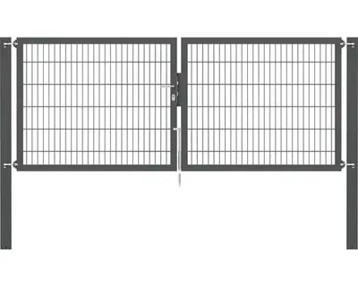 Immagine prodotto di Alberts 637170 Cancello doppio Flexo Plus con accessori, antracite, larghezza 300 cm, altezza 120 cm