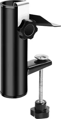 Produktbild von Famanu Terrassenhalter für Sonnenschirme - für Balkon, Terrasse oder Tisch, geeignet für Schirme mit einem Rohrdurchmesser von 19-38 mm