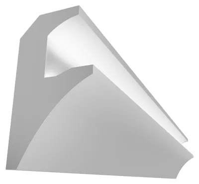 Zdjęcie produktu dla ELHARE Listwa sztukateryjna LED profil ścienny oświetlenie pośrednie profil LS25A - 100x55mm, 2m