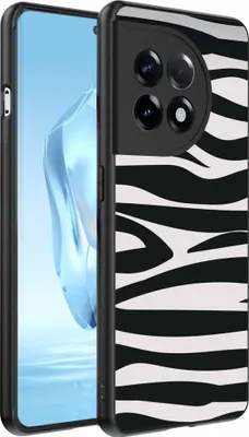 Produktbild von Geeignet für OnePlus 12 Telefon Fall mit Zebradruck - TPU zurück Abdeckung Fall Zebra-Design - Schwarz Weiß - Smartphonica