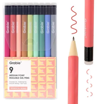 Produktbild von Radierbare Gelschreiber 9 Farben 0,7 mm Bunt Twist-Up-Design Bullet Journal