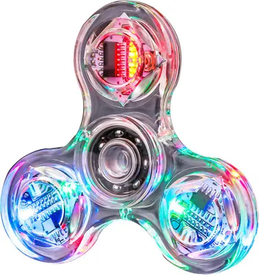 Immagine prodotto di LED Fidget Spinning Toy Clear Light Up Finger Cube Anti -Stress Release Toy per bambini adulti