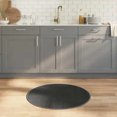 Obrázok produktu pre vidaXL Koberec okrúhly sivý 80 cm bambusový